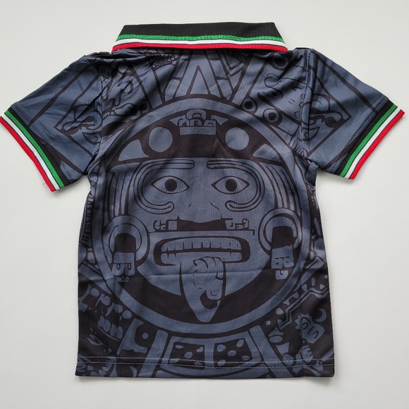 Kids Mexico 1998 World Cup uniform black jersey set - Picture 3 of 4